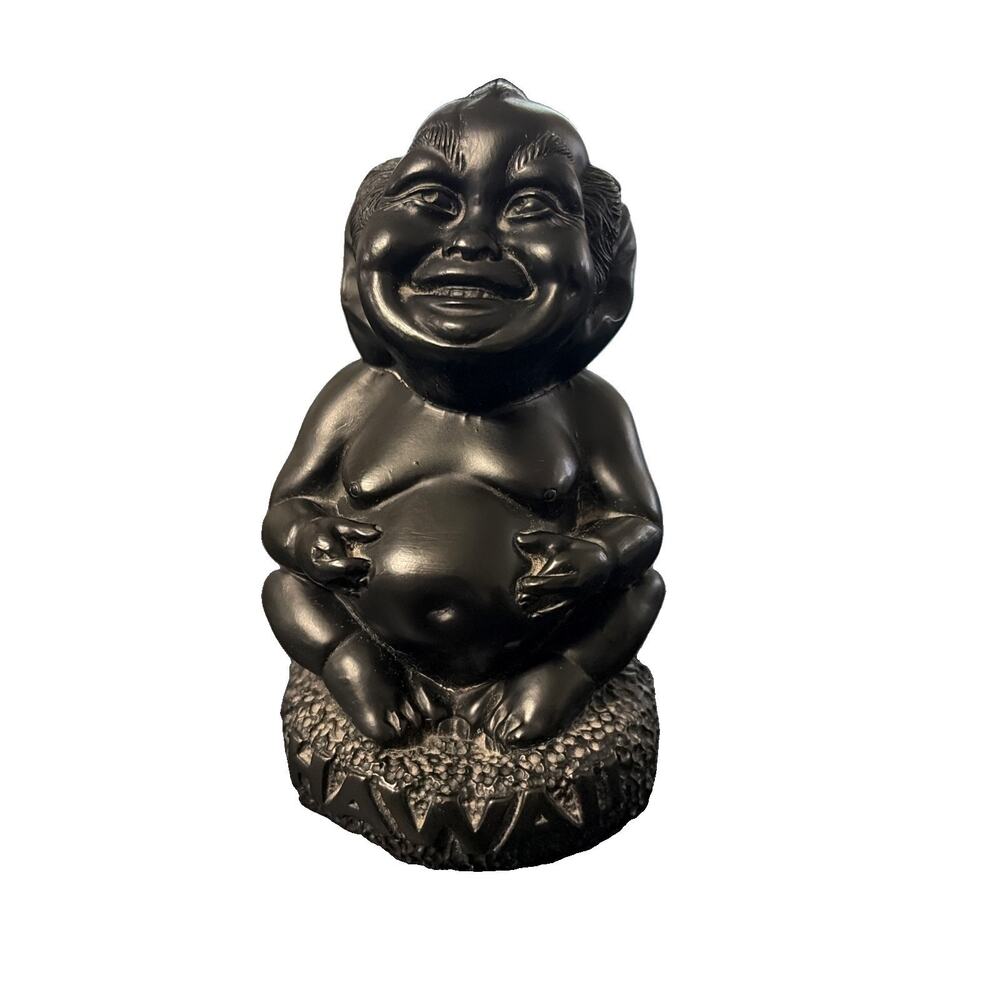 Coco Joes Hawaii Laka Lava Laughing Buddha Lucky Figurine Souvenir Vintage